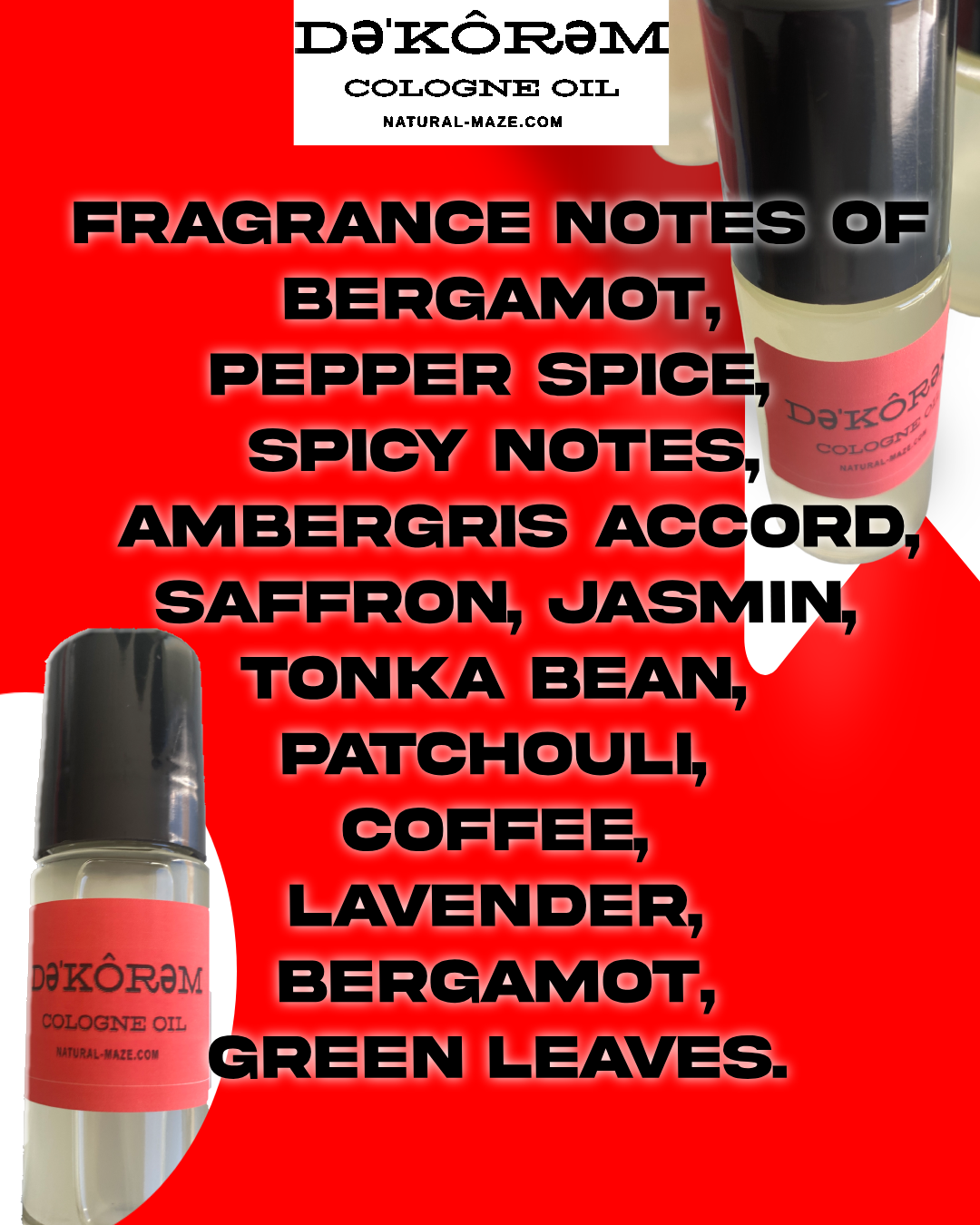 DəˈKôrəm Cologne Oil
